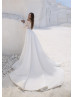 Long Sleeves Beaded Ivory Lace Satin Fashion Wedding Dress Long Sleeves Beaded Ivory Lace Satin Fashion Wedding Dress